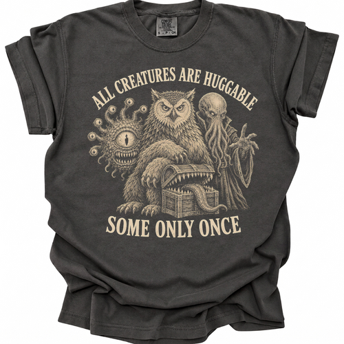 All Creatures Are Huggable T-Shirt - Pepper