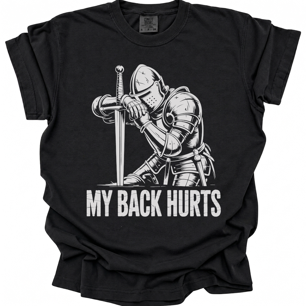 Back Pain Paladin T-Shirt - Black