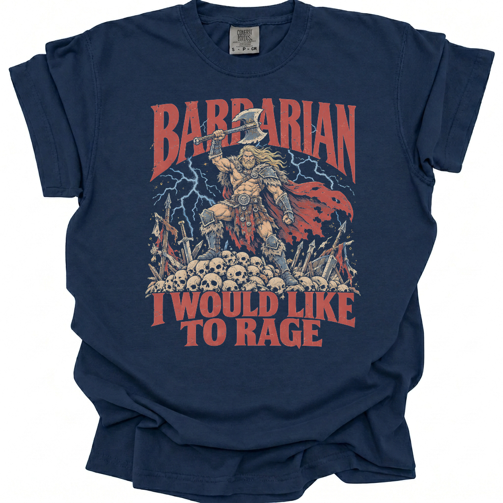 Barbarian Rage T-Shirt - True Navy