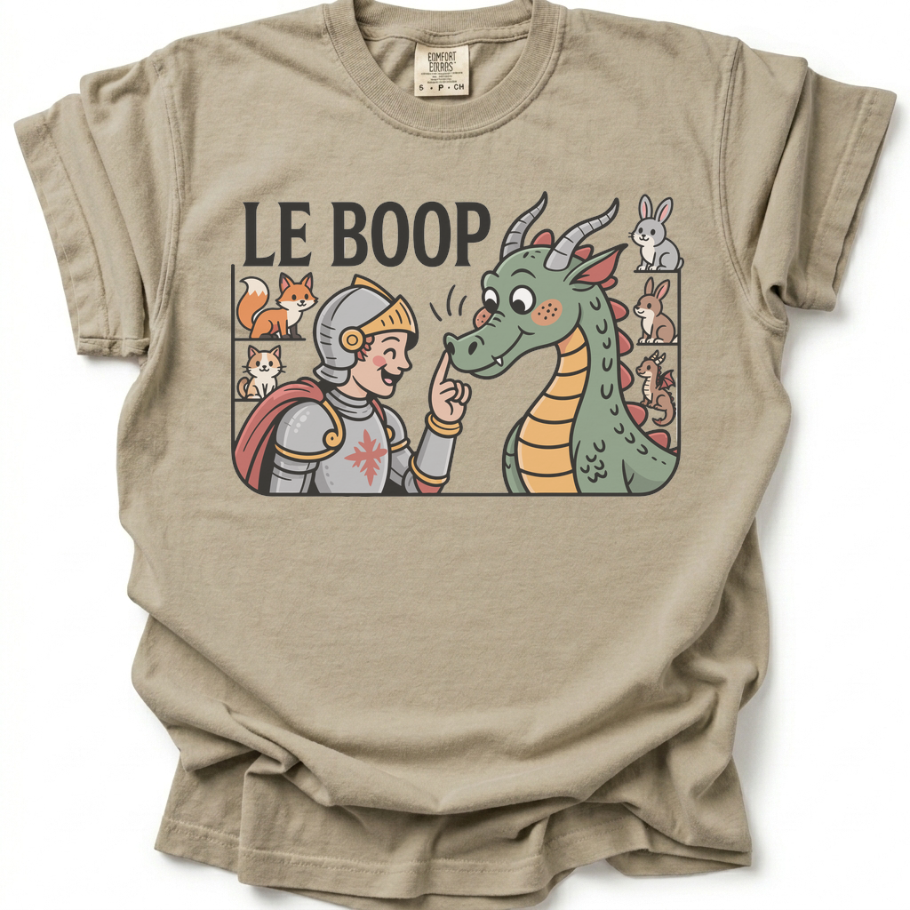 Boop the Dragon T-Shirt - Sand Stone
