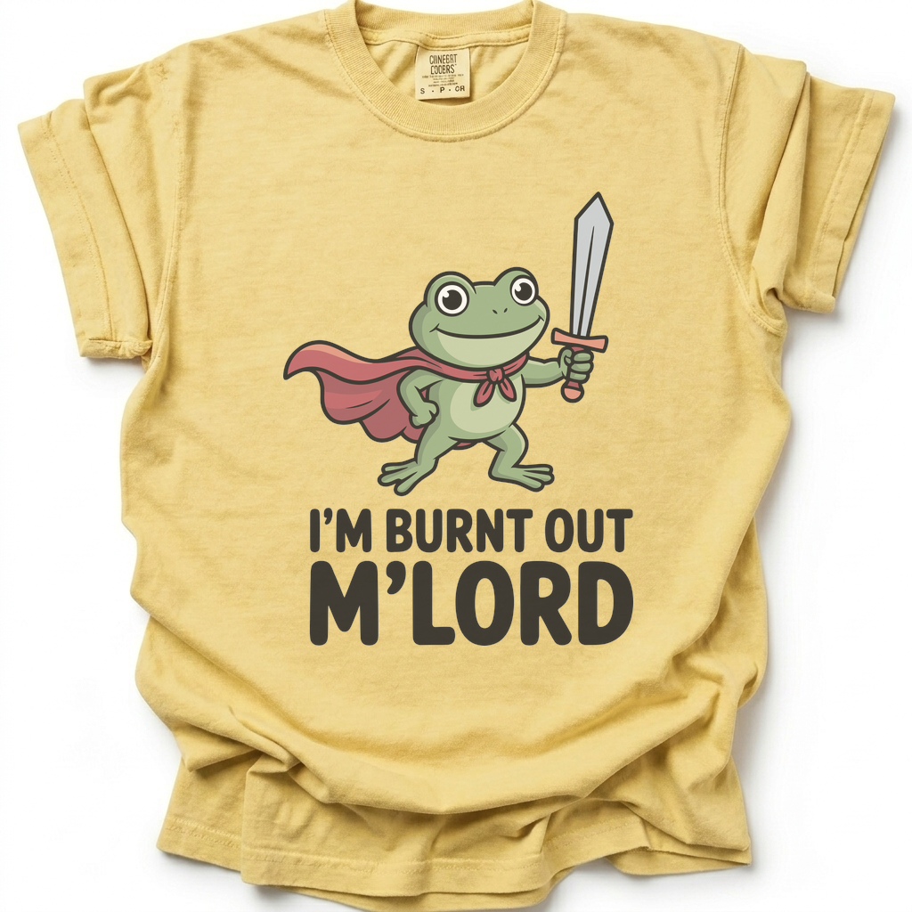 Burnt Out Knight T-Shirt - Butter Yellow