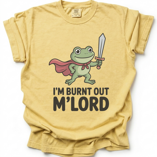 Burnt Out Knight T-Shirt - Butter Yellow