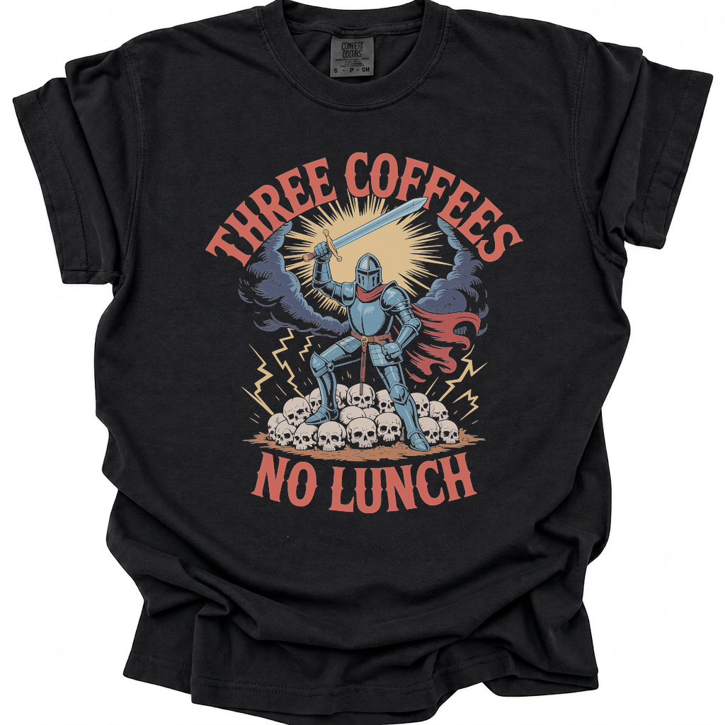 Caffeinated Knight T-Shirt - Black