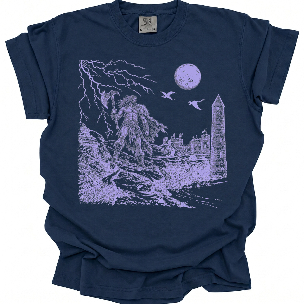 Castle Night Horror T-Shirt - True Navy