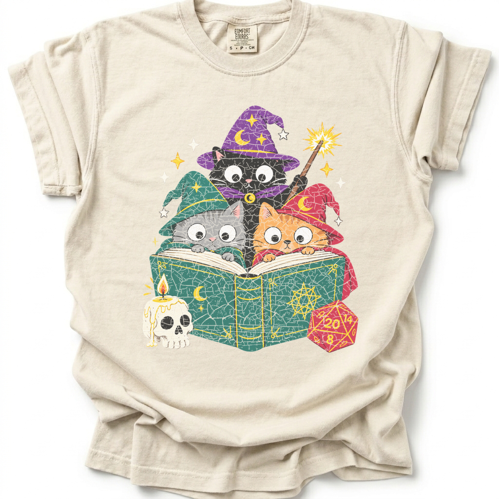Cat Coven T-Shirt - Ivory