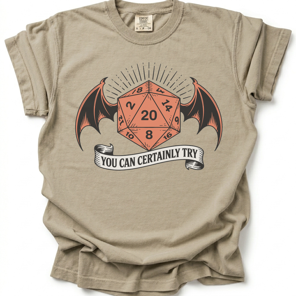 Certainly Try T-Shirt - Sand Stone