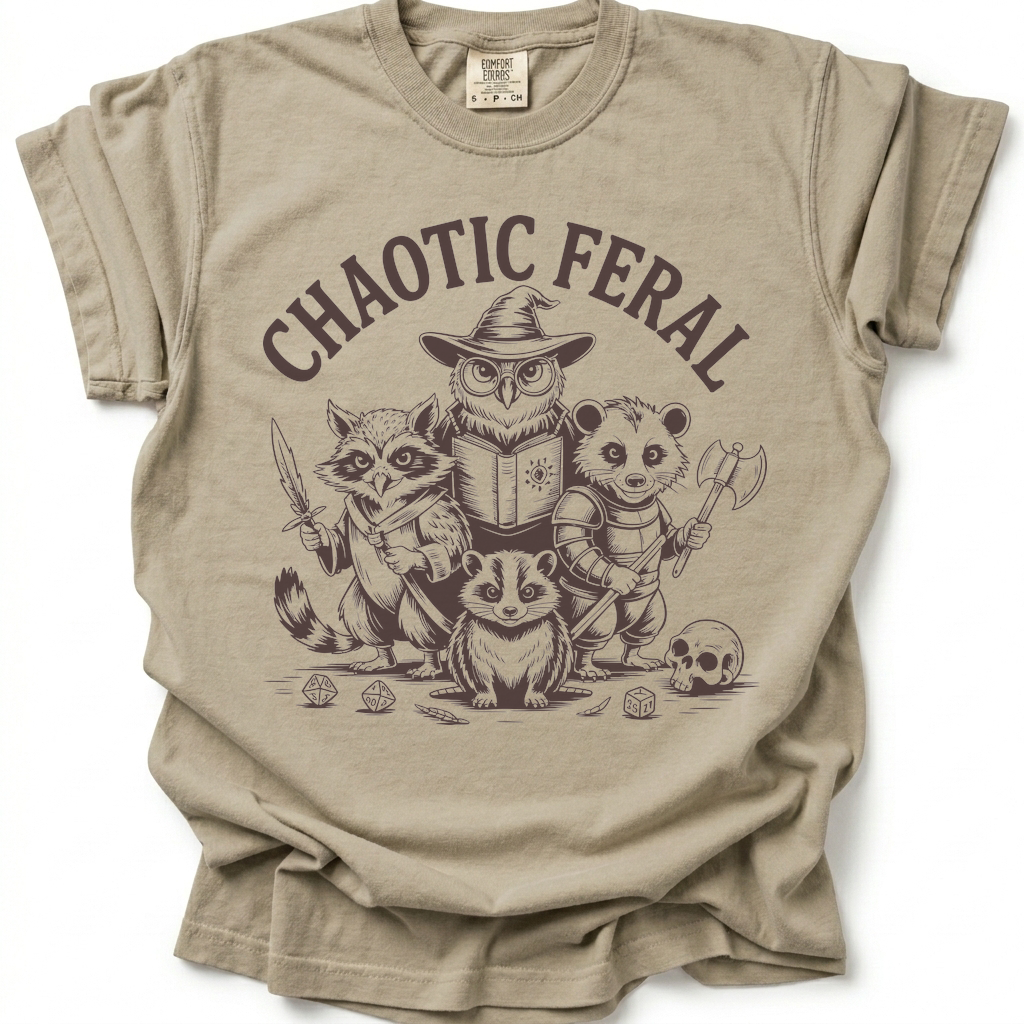 Chaotic Feral T-Shirt - Sand Stone