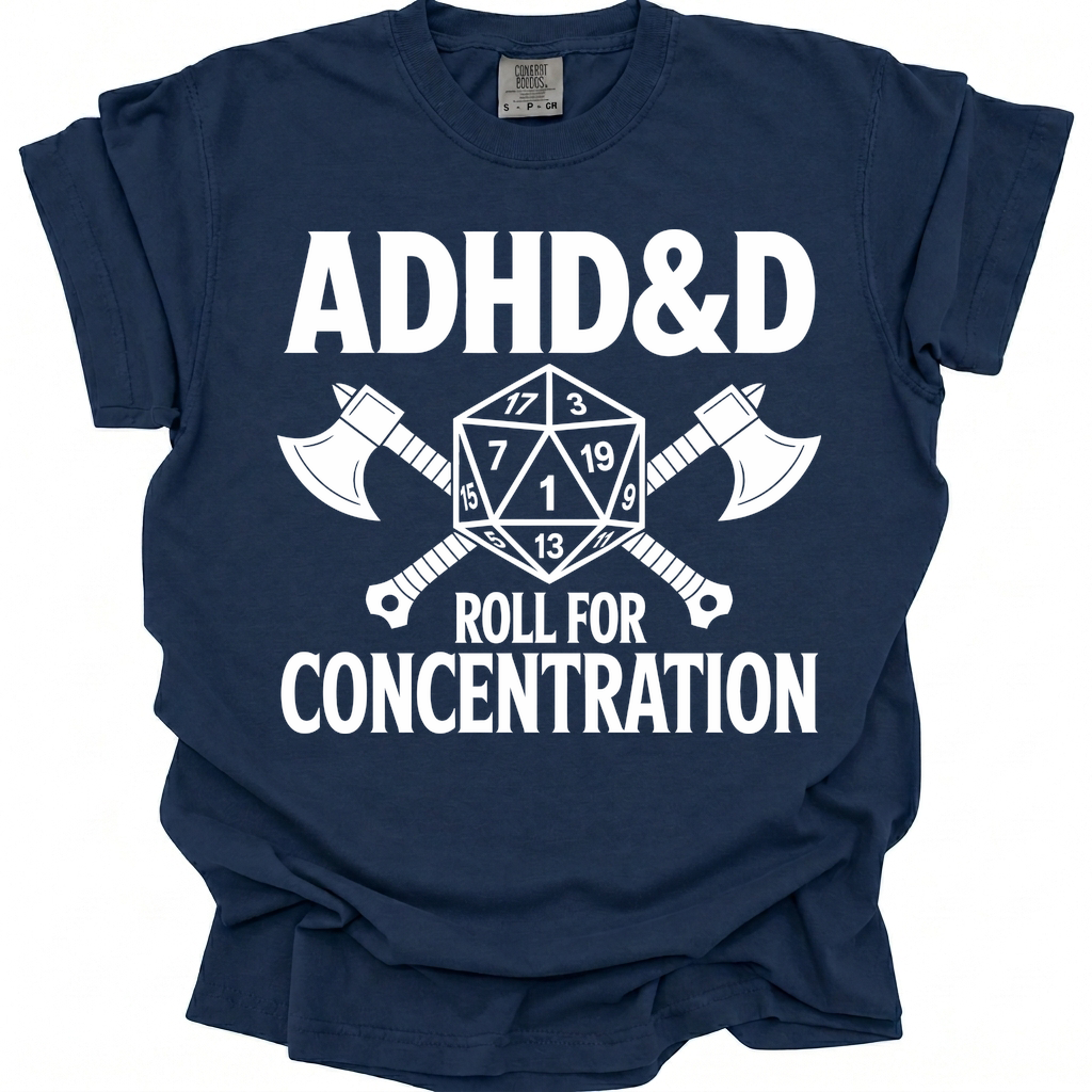 Concentration Check Failed T-Shirt - True Navy