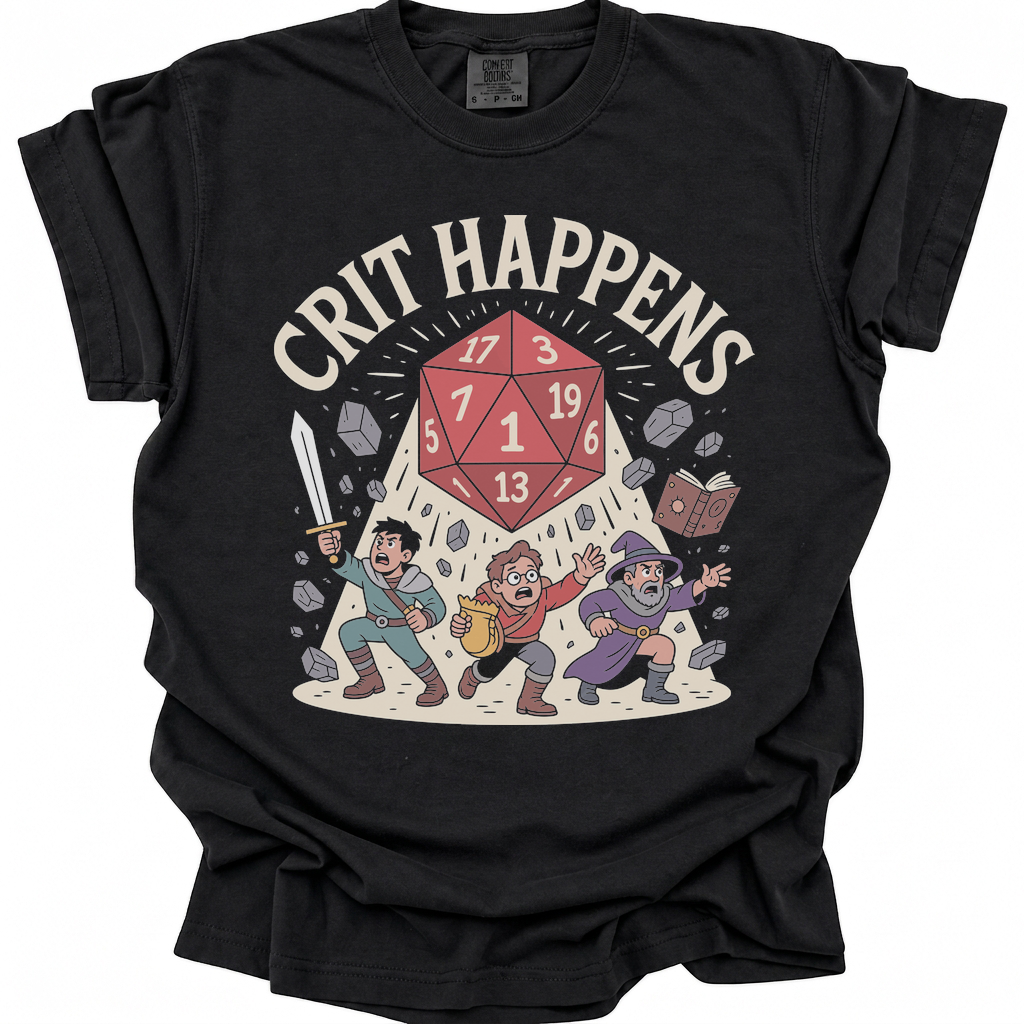 Crit Happens T-Shirt - Black