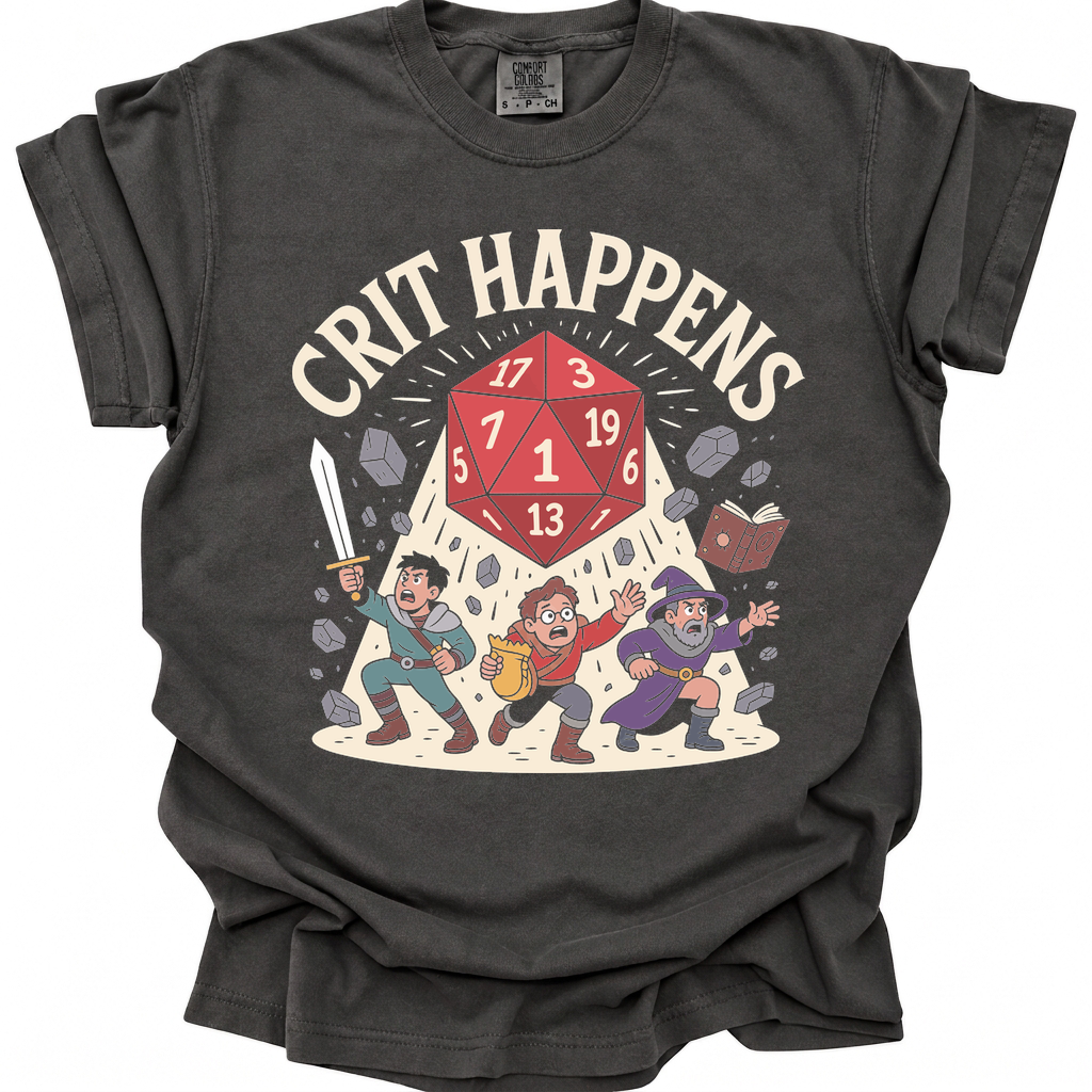 Crit Happens T-Shirt - Pepper