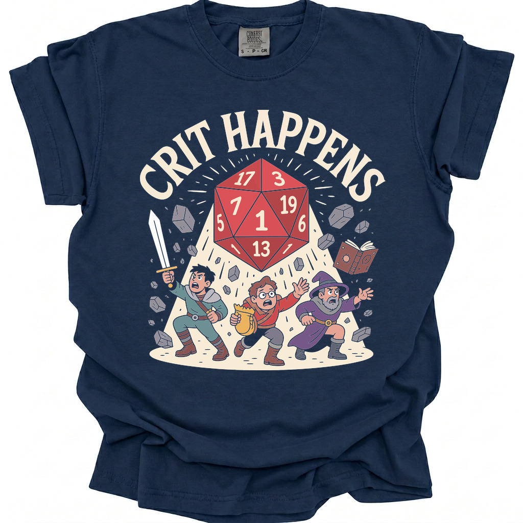 Crit Happens T-Shirt - True Navy