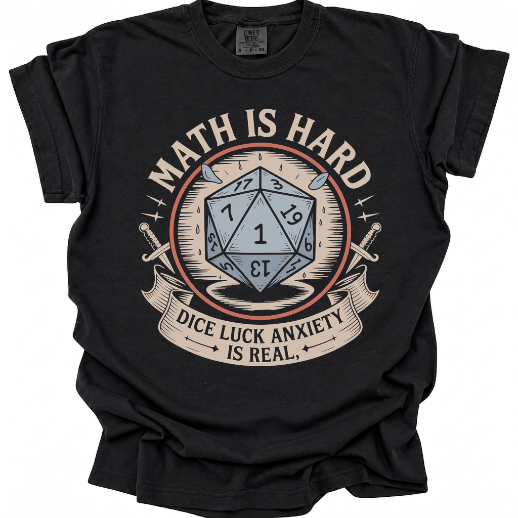Dice Luck Anxiety T-Shirt - Black