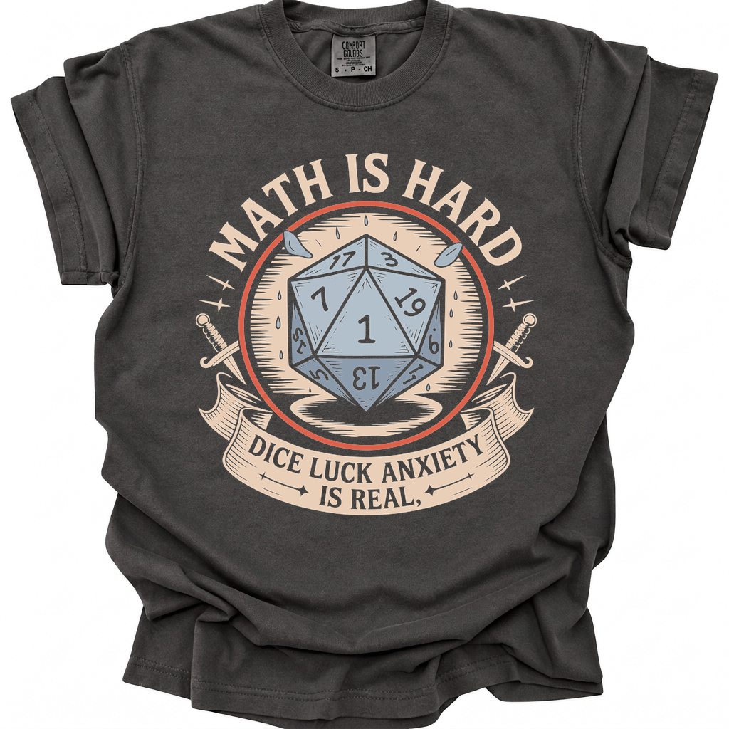 Dice Luck Anxiety T-Shirt - Pepper