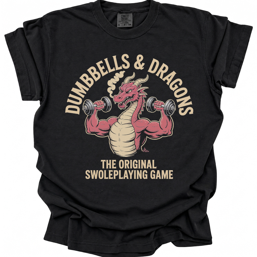 Dumbbells & Dragons T-Shirt - Black