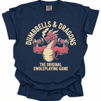 Dumbbells & Dragons T-Shirt - True Navy