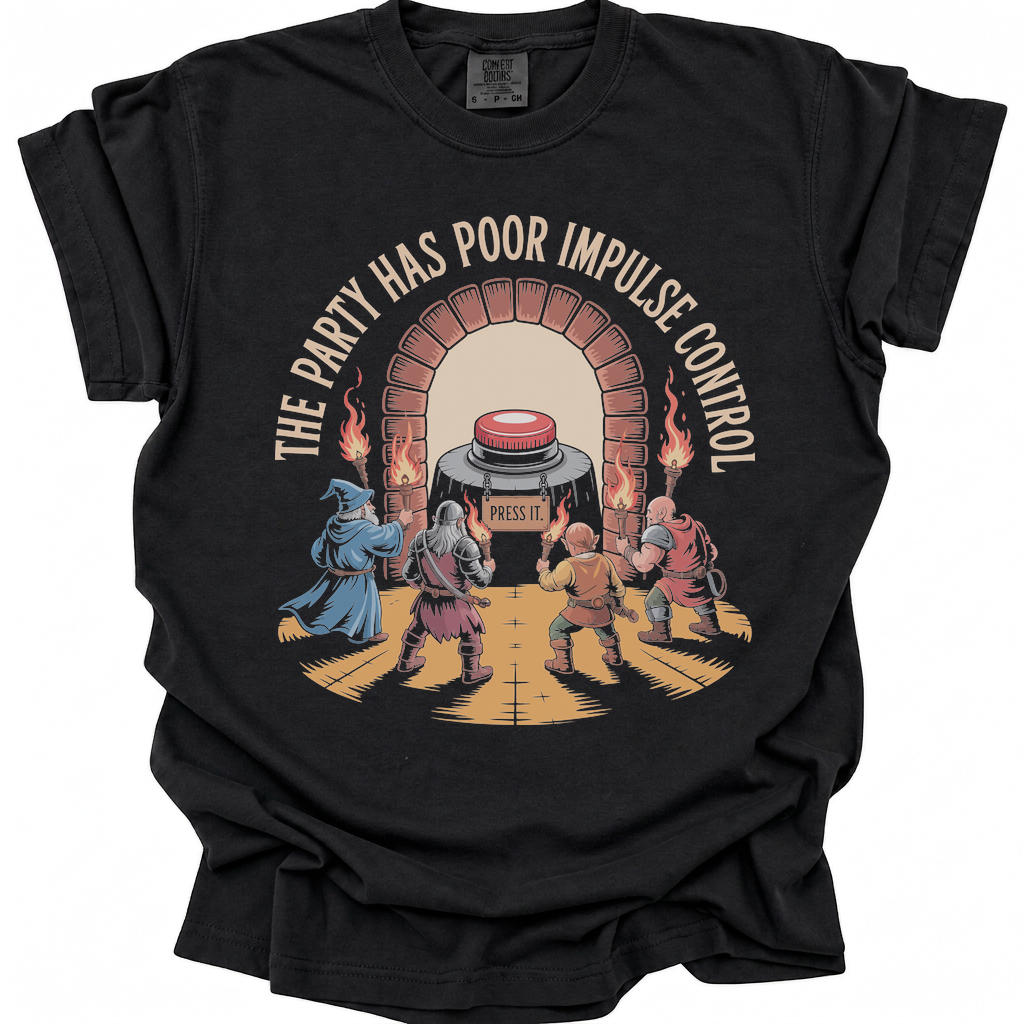 Forbidden Button Club T-Shirt - Black