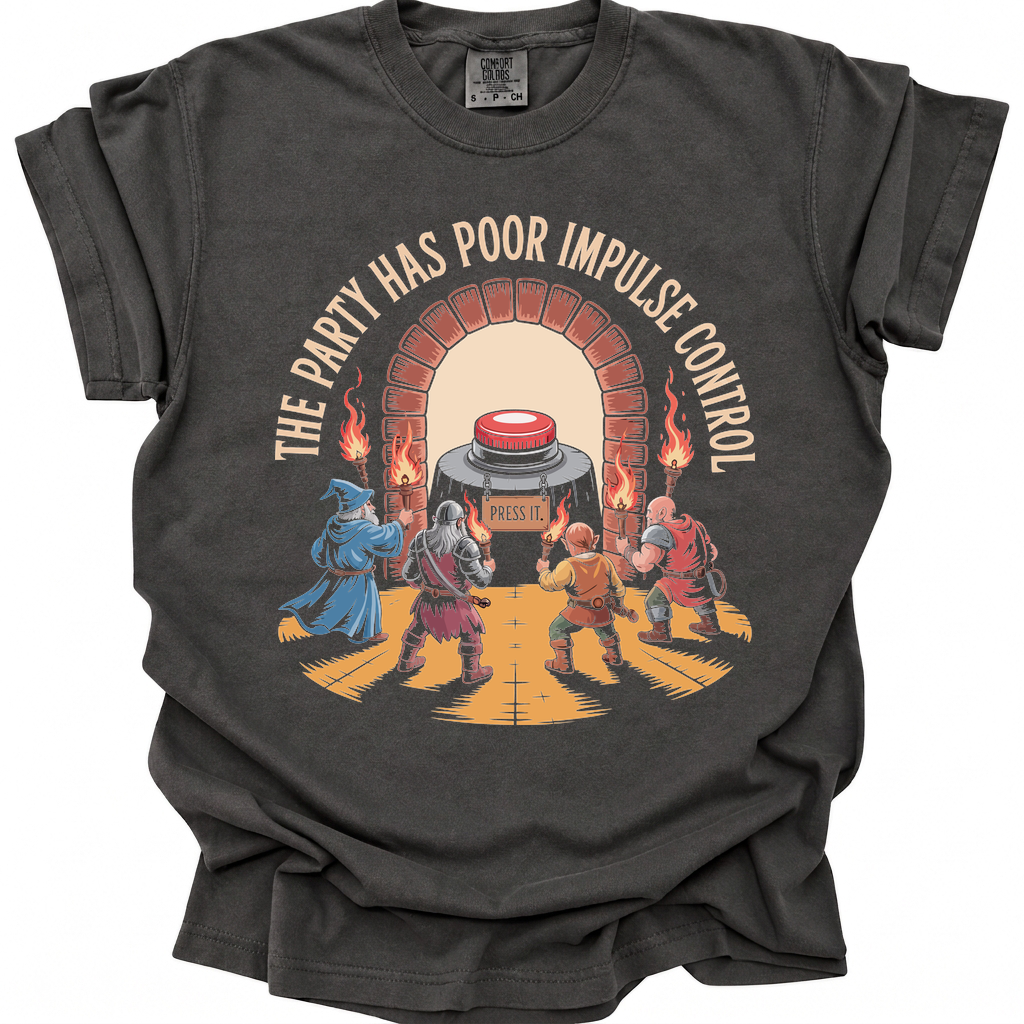Forbidden Button Club T-Shirt - Pepper