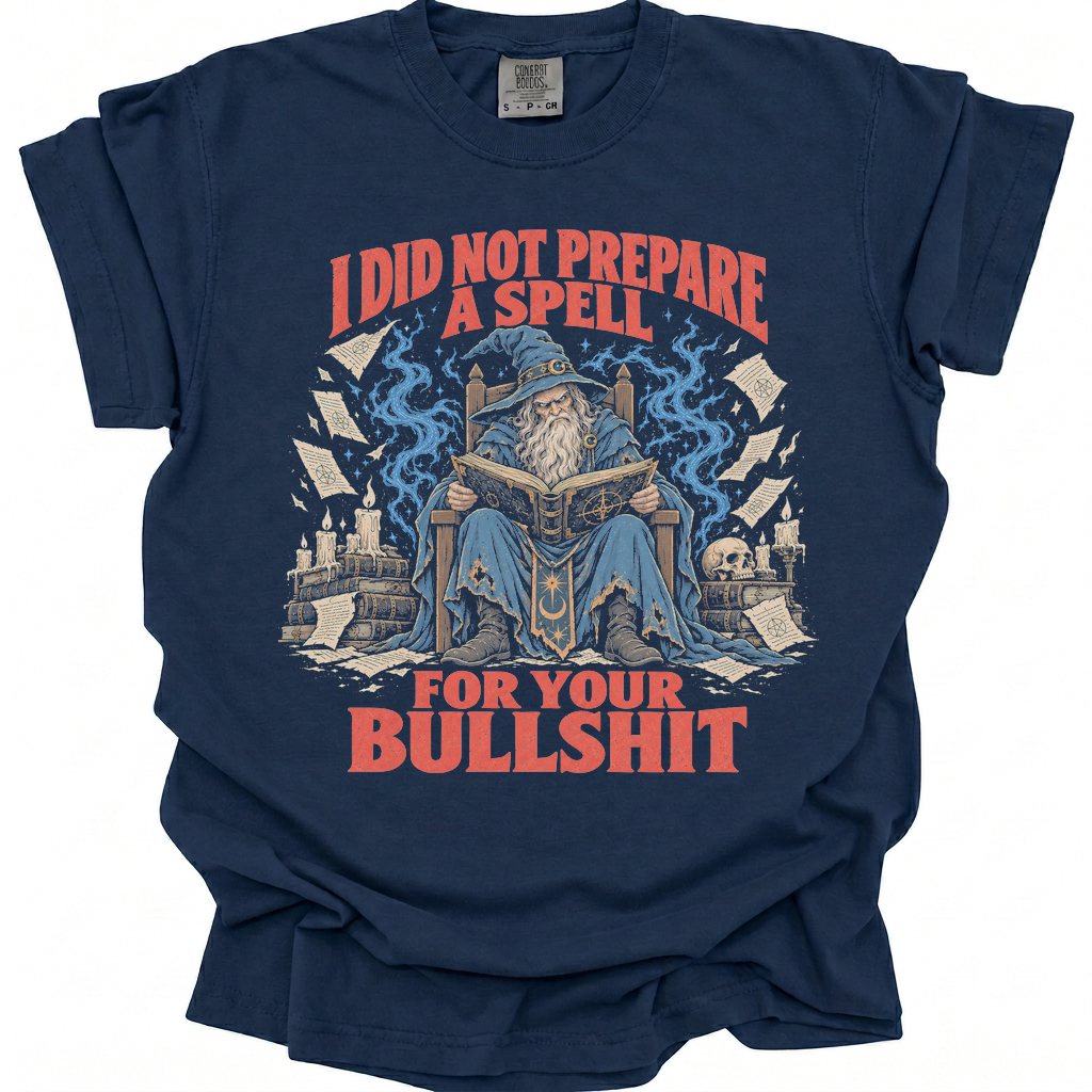 Grumpy Wizard T-Shirt - True Navy