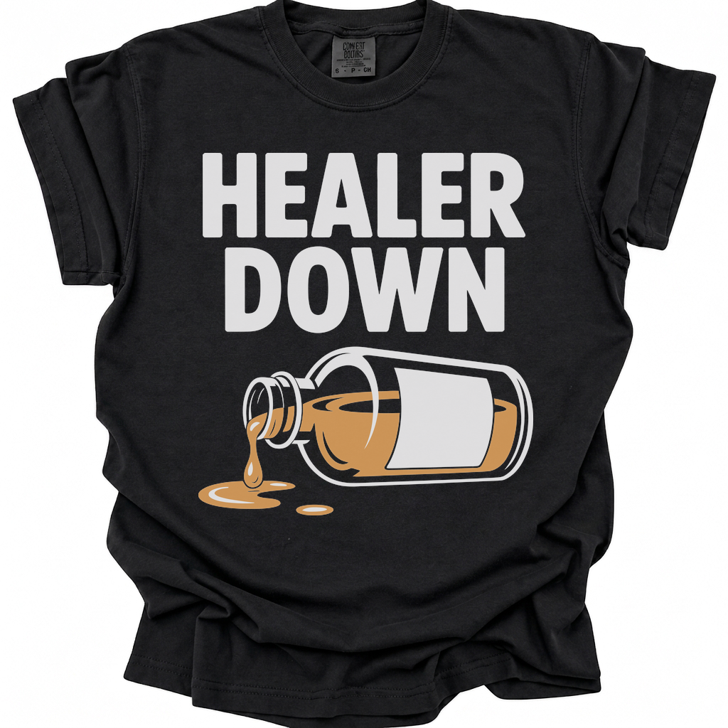 Healer Down T-Shirt - Black