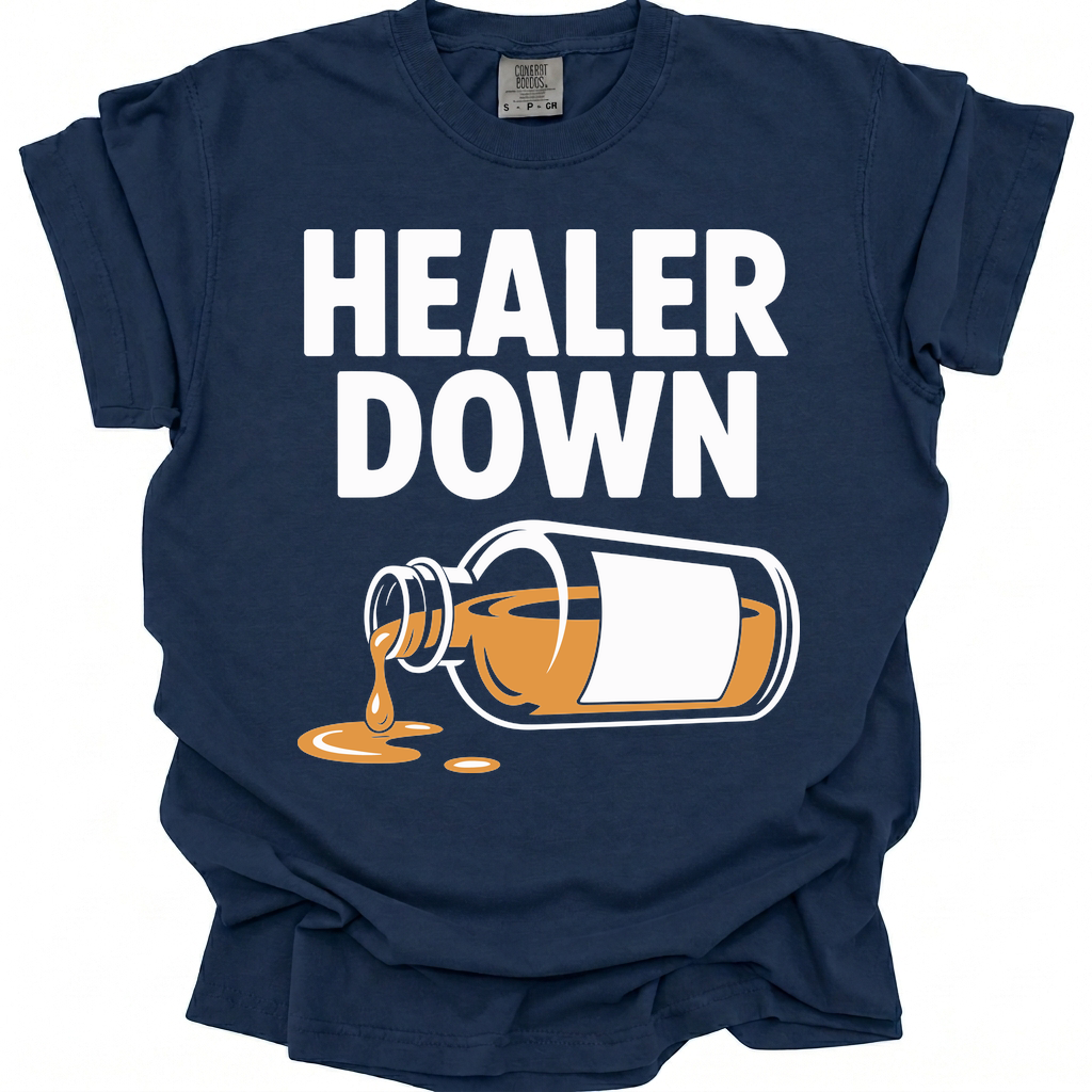 Healer Down T-Shirt - True Navy