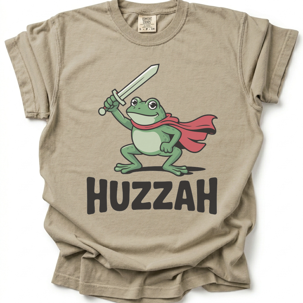 Huzzah Hero T-Shirt - Sand Stone