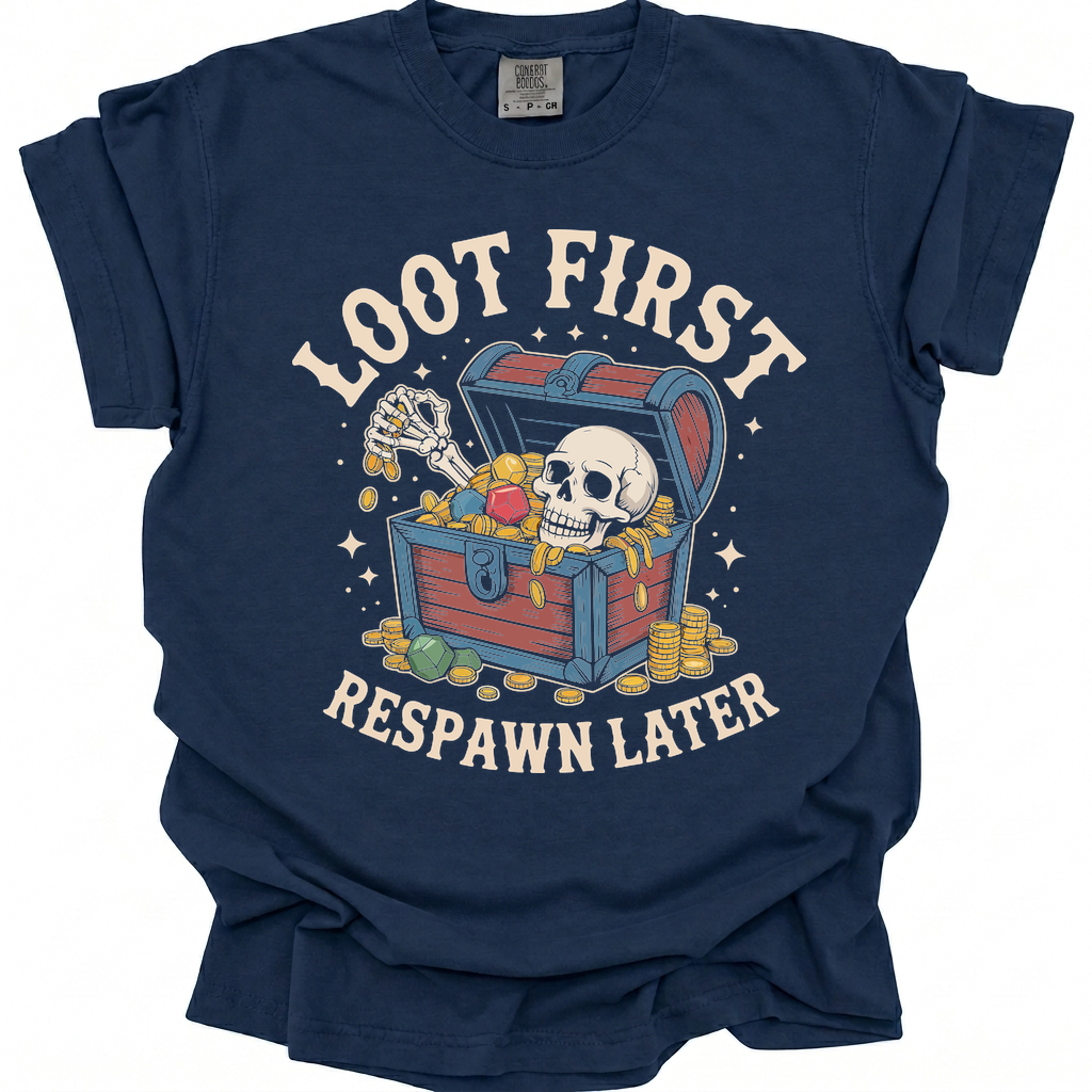 Loot First T-Shirt - True Navy
