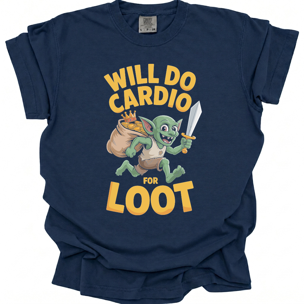 Loot Fueled Cardio T-Shirt - True Navy