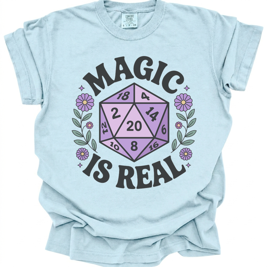 Magic Is Real T-Shirt - Chambray
