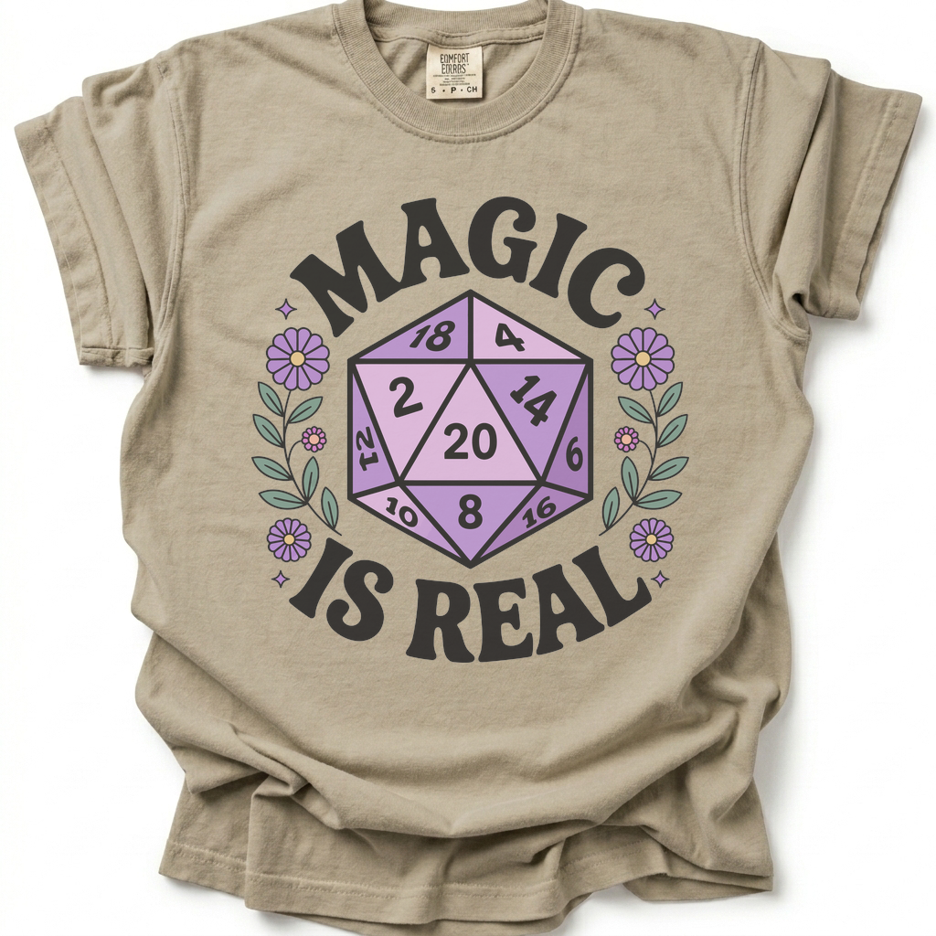 Magic Is Real T-Shirt - Sand Stone