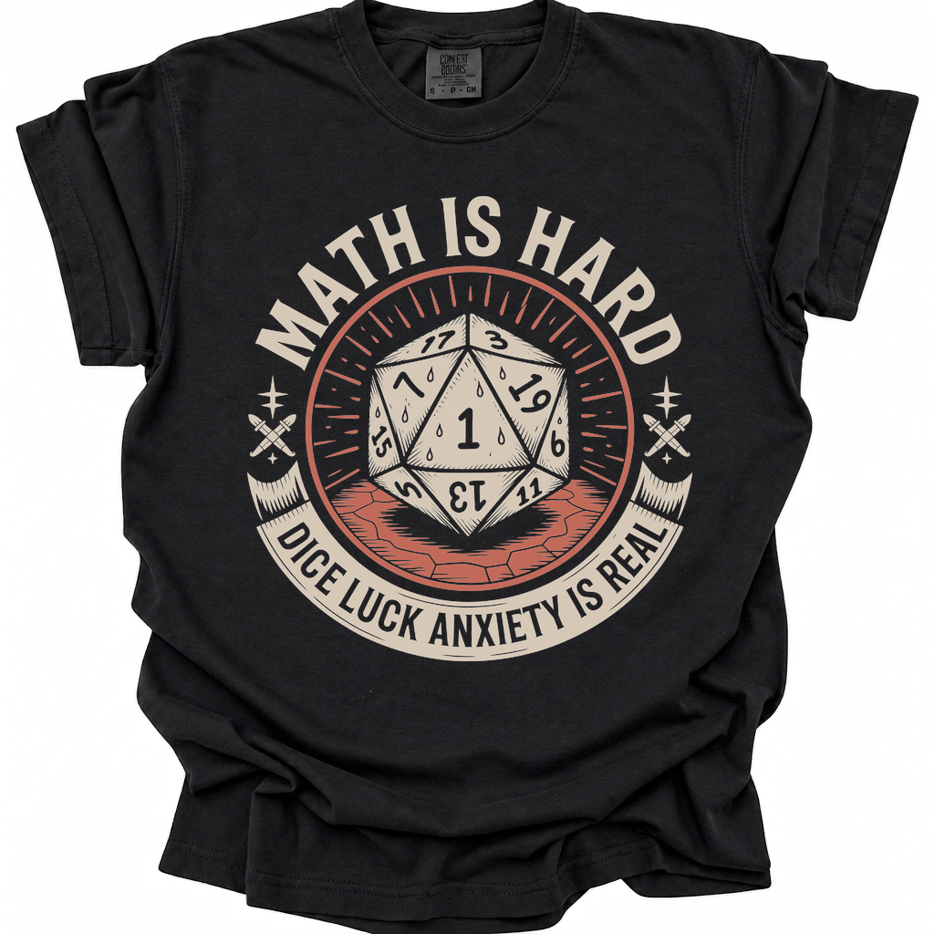 Math Is Hard T-Shirt - Black