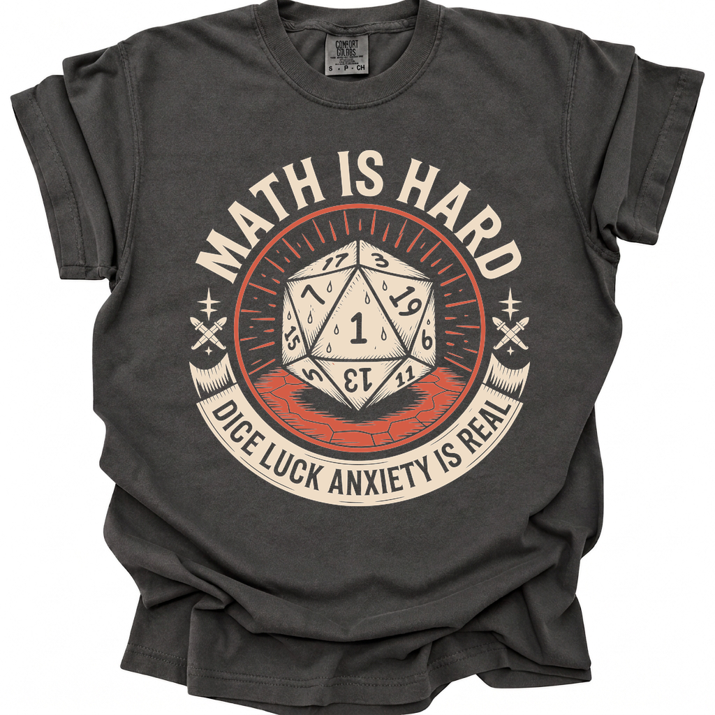 Math Is Hard T-Shirt - Pepper