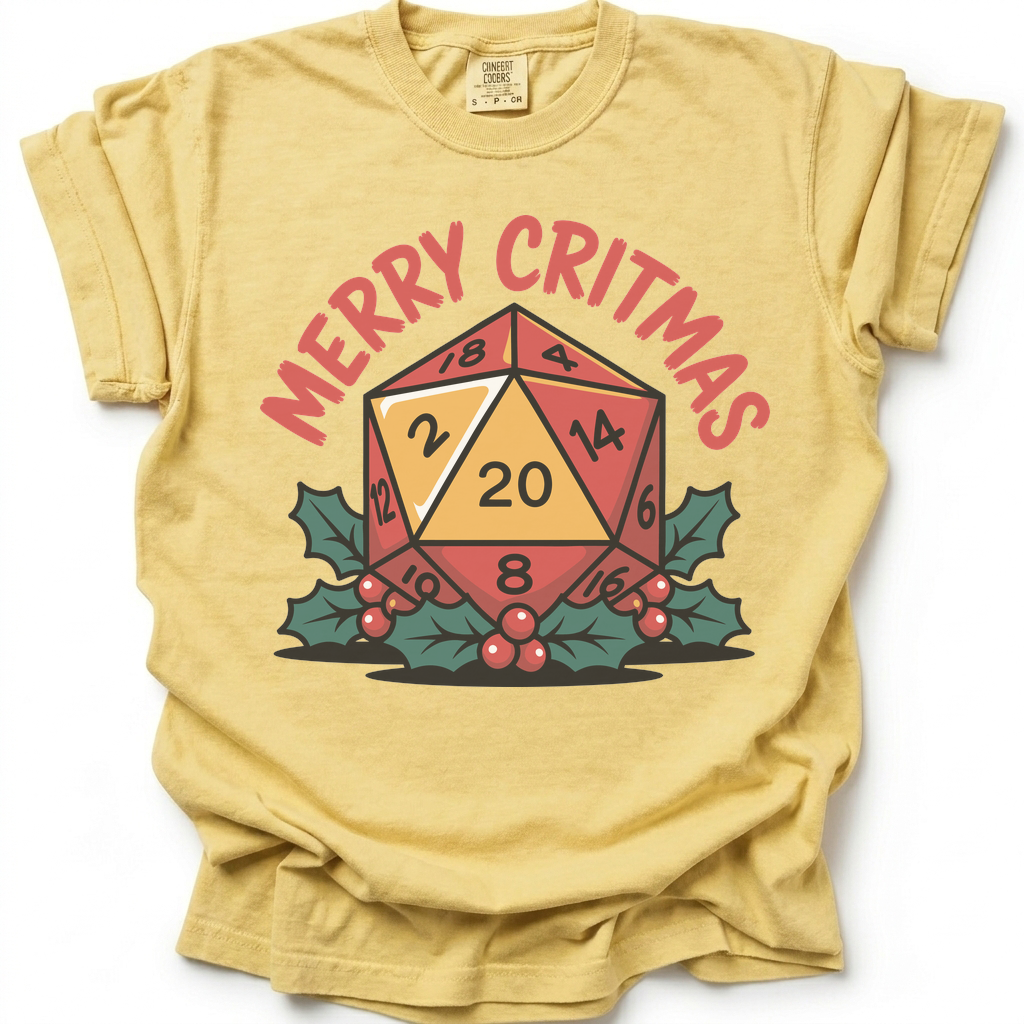 Merry Critmas T-Shirt - Butter Yellow