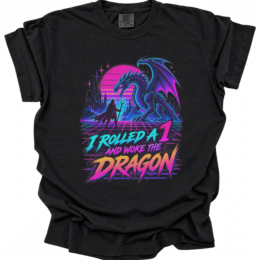Neon Dragon Disaster T-Shirt - Black