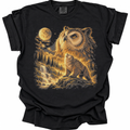 Owl Bear Moonlight T-Shirt - Black