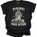 Panic Is Free Action T-Shirt - Black