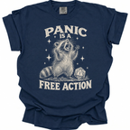 Panic Is Free Action T-Shirt - True Navy