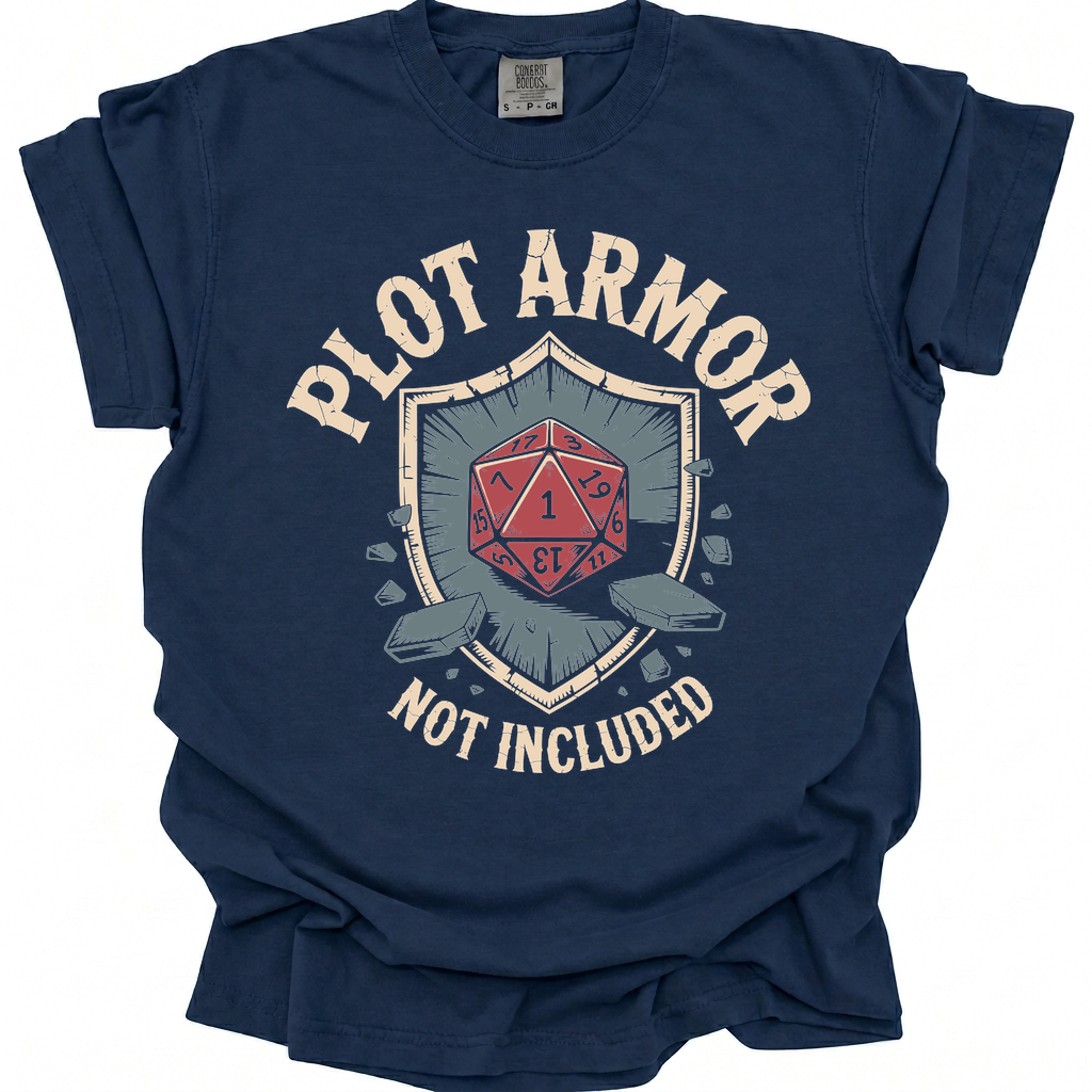 Plot Armor Sold Separately T-Shirt - True Navy