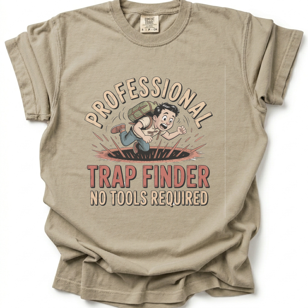Professional Trap Finder T-Shirt - Sand Stone