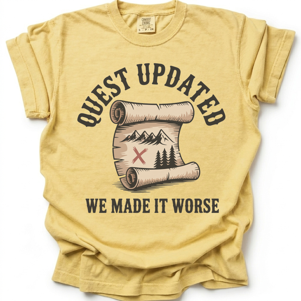 Quest Gone Wrong T-Shirt - Butter Yellow