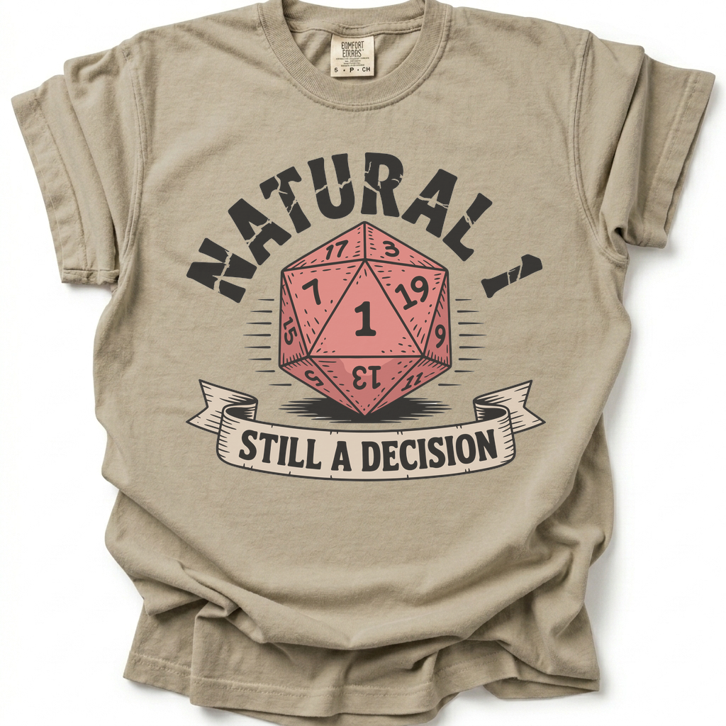 Questionable Decisions T-Shirt - Sand Stone