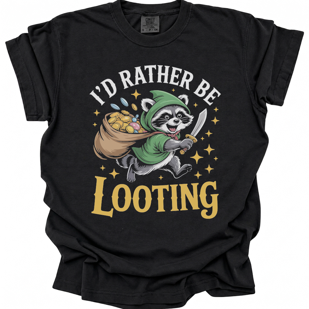 Rather Be Looting T-Shirt - Black
