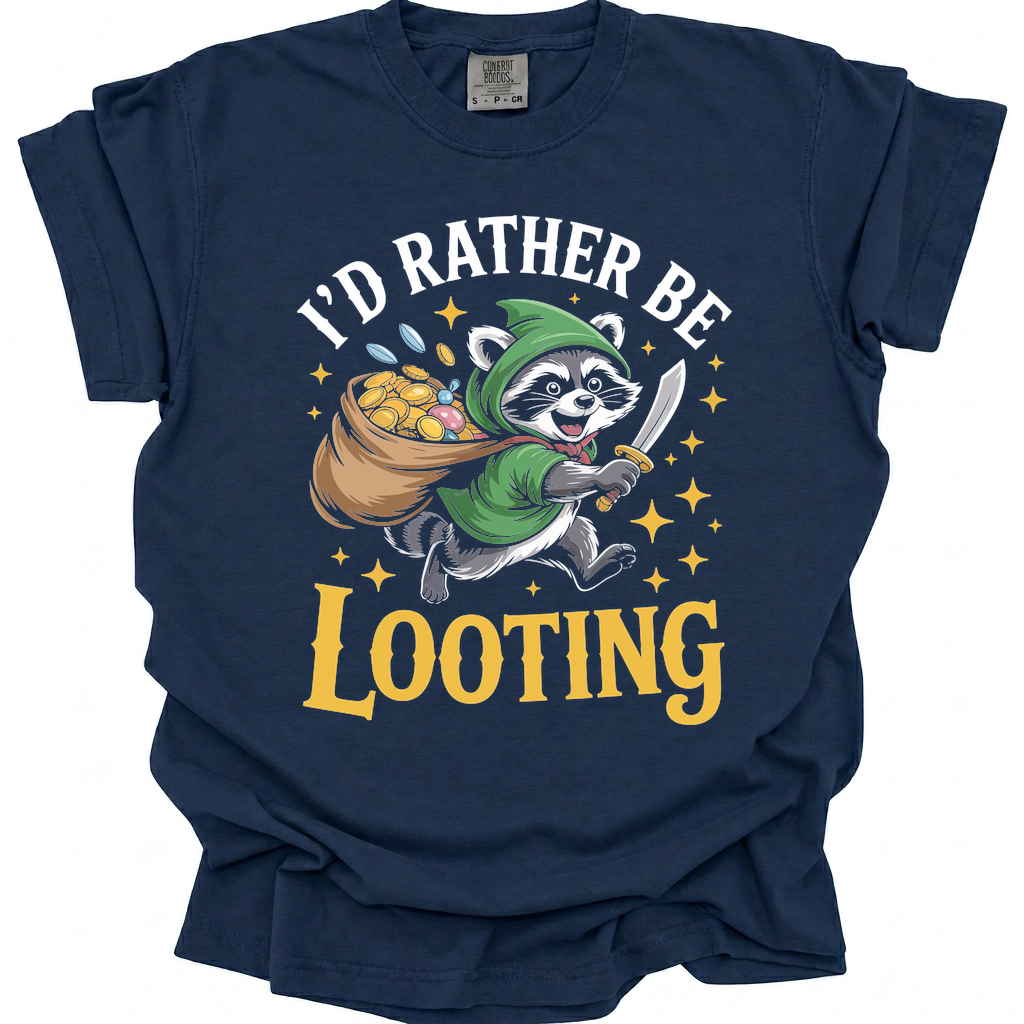 Rather Be Looting T-Shirt - True Navy