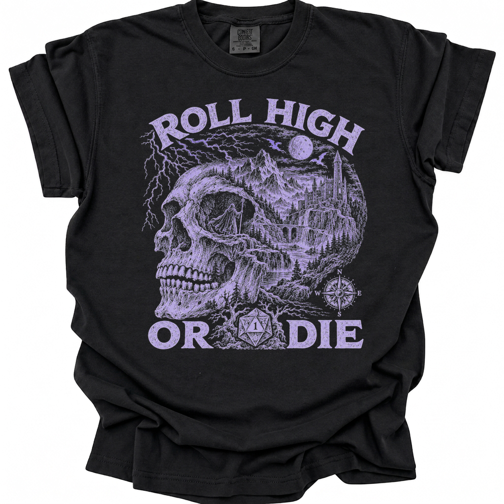 Roll High Or Die T-Shirt - Black