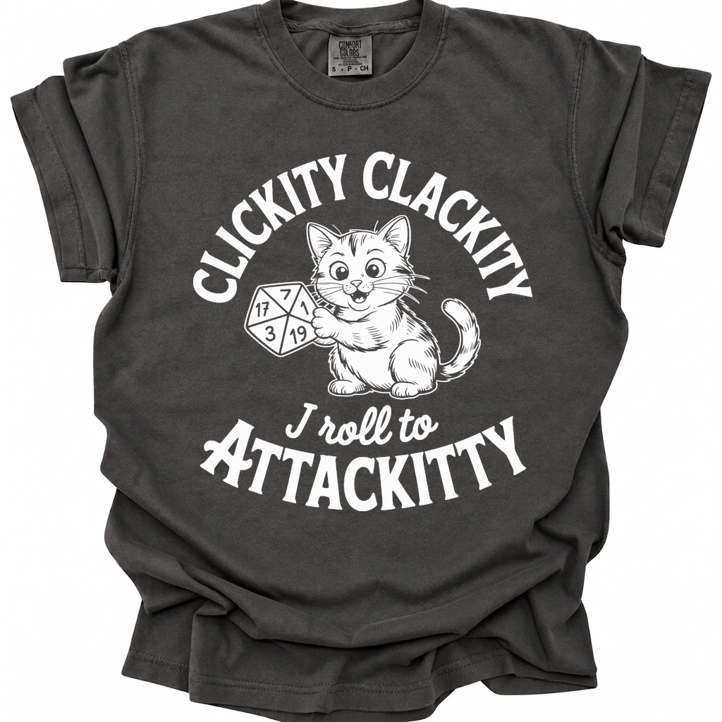 Roll to Attackitty T-Shirt - Pepper