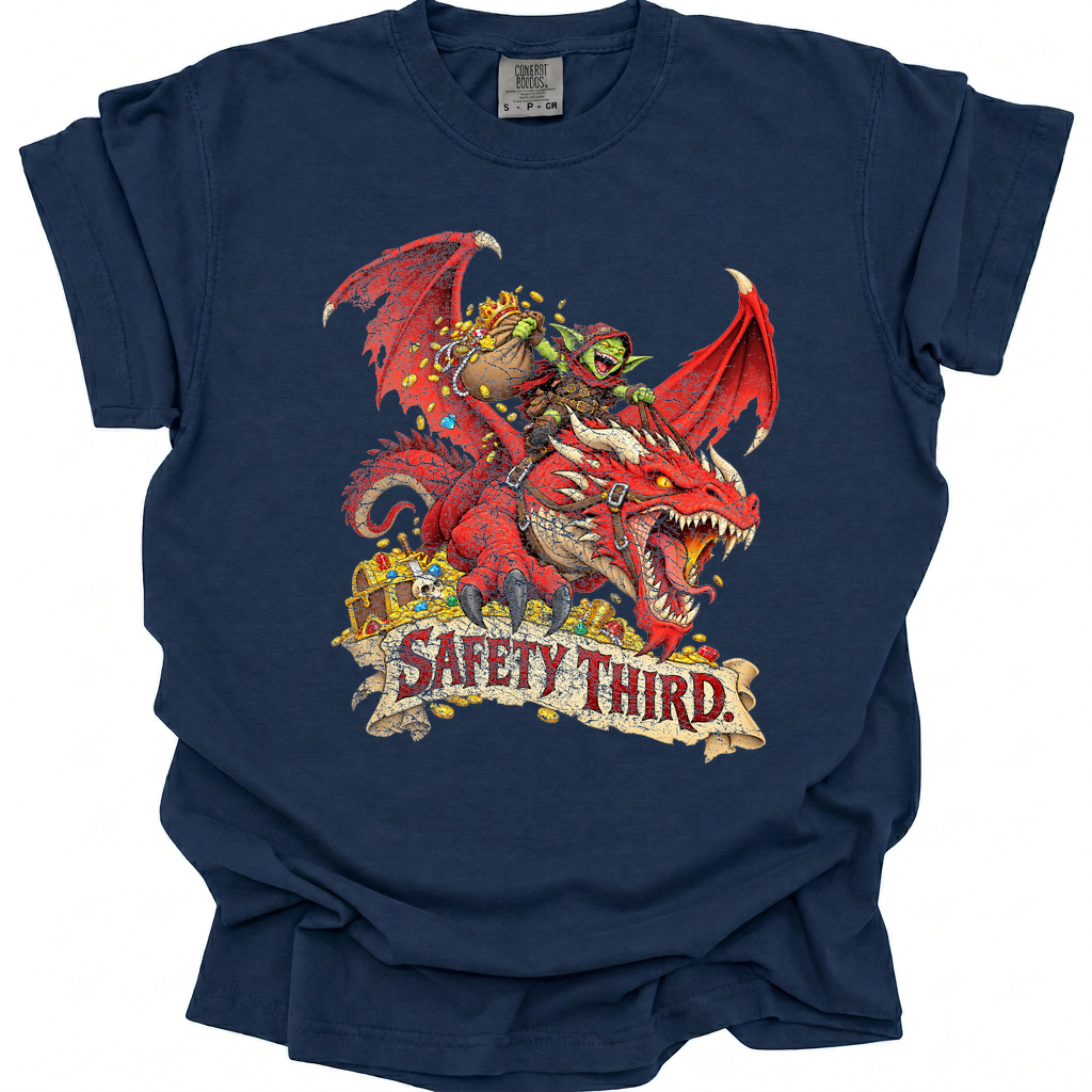 Safety Third T-Shirt - True Navy