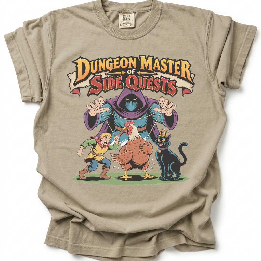 Side Quest Overlord T-Shirt - Sand Stone