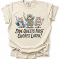 Side Quests First T-Shirt - Ivory
