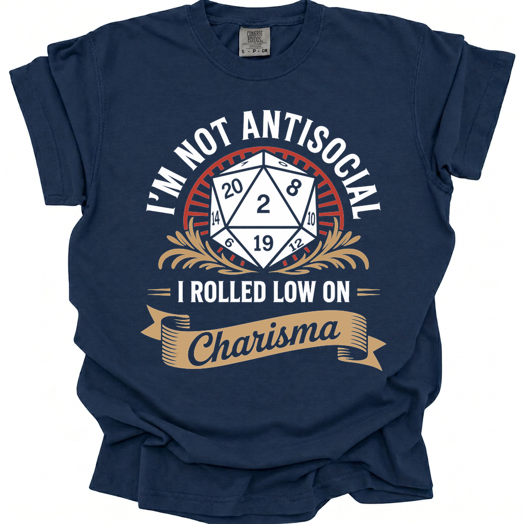 Socially Unavailable T-Shirt - True Navy