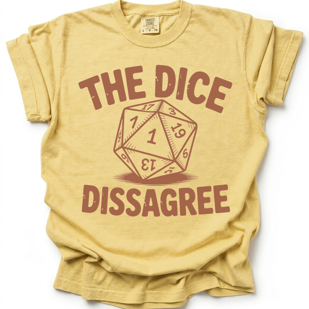 The Dice Disagree T-Shirt - Butter Yellow