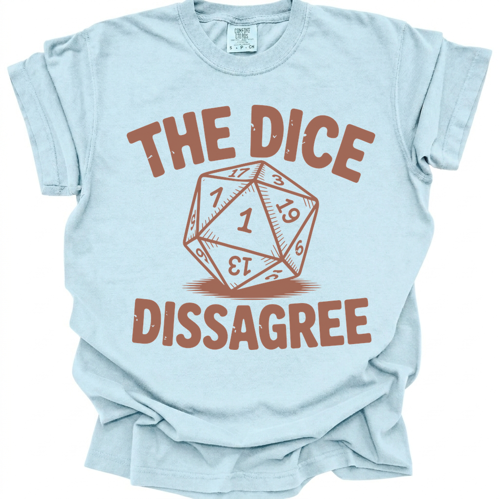 The Dice Disagree T-Shirt - Chambray